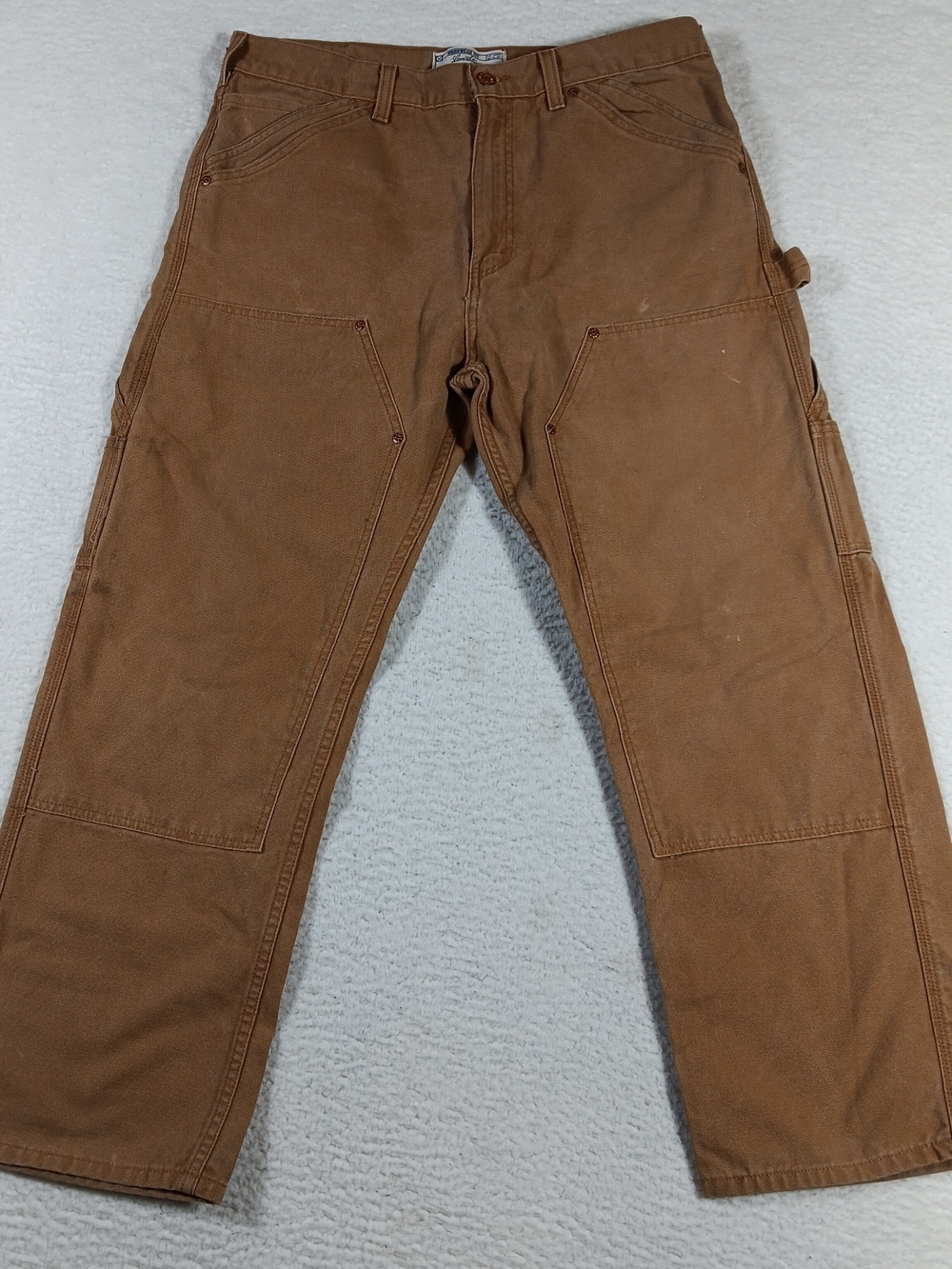 Vintage Levis Pants Mens 36x30 Brown Double Knee Carpenter Duck Canvas Workwear
